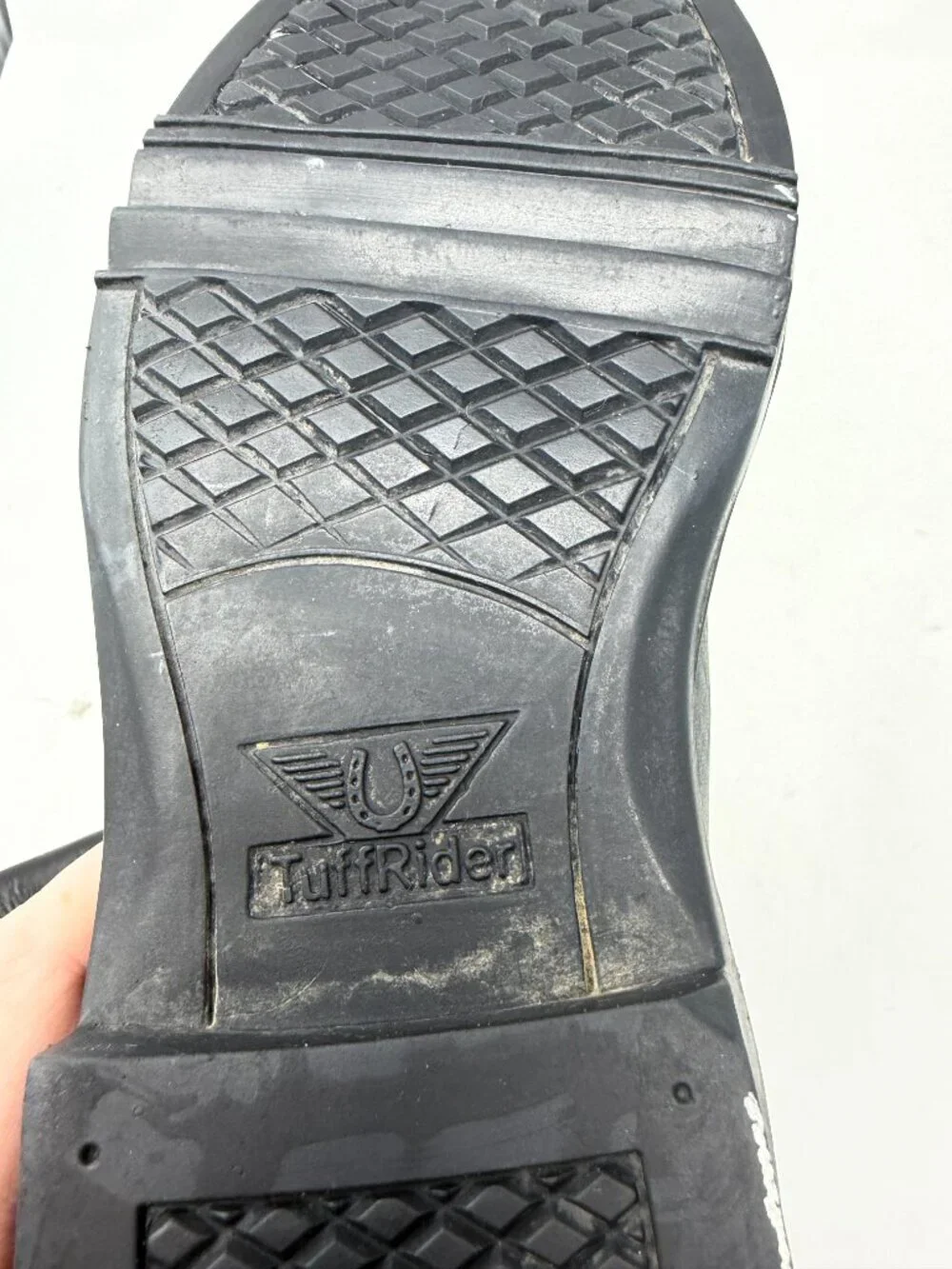 TuffRider kids dress boots 4 black leather riding equestrian